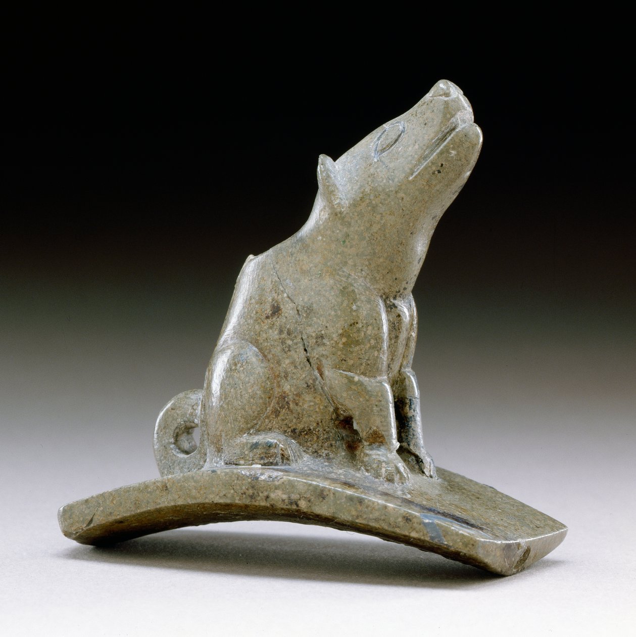 Coyote plattformrør, 200 BC-100 AD (pipestone) av Ohio Hopewell culture