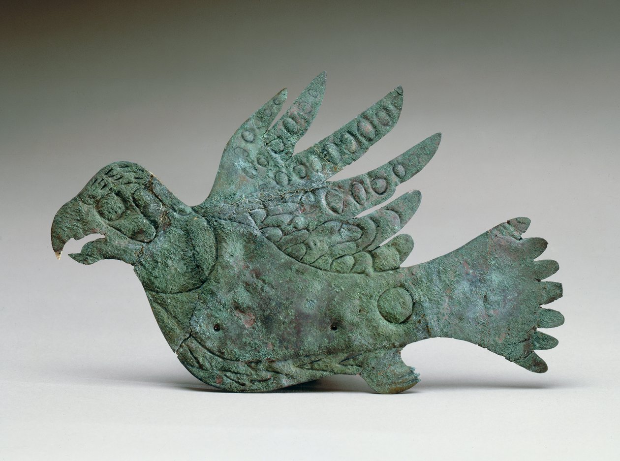 Falkeutskjæring, 200 BC-100 AD (kobber) av Ohio Hopewell culture