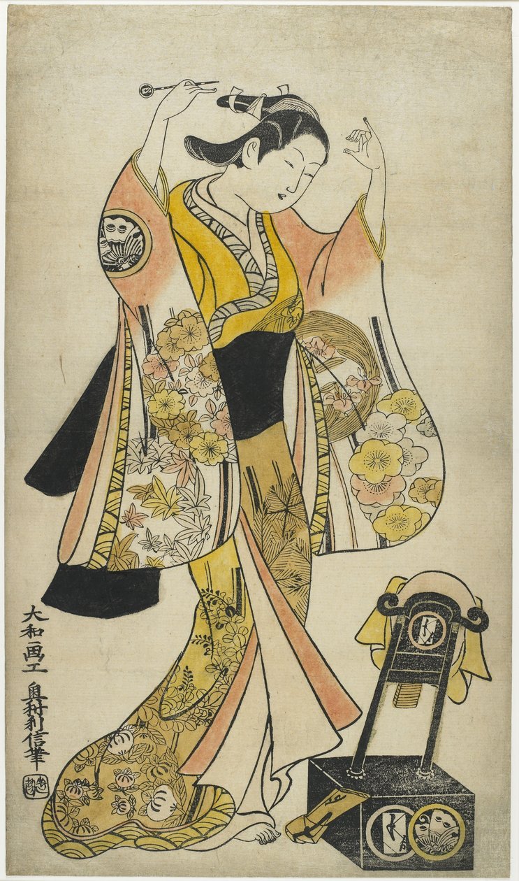 Sanjo _ Kantaro _ Good As Ya Oshichi, 1718 av Okumura Toshinobu