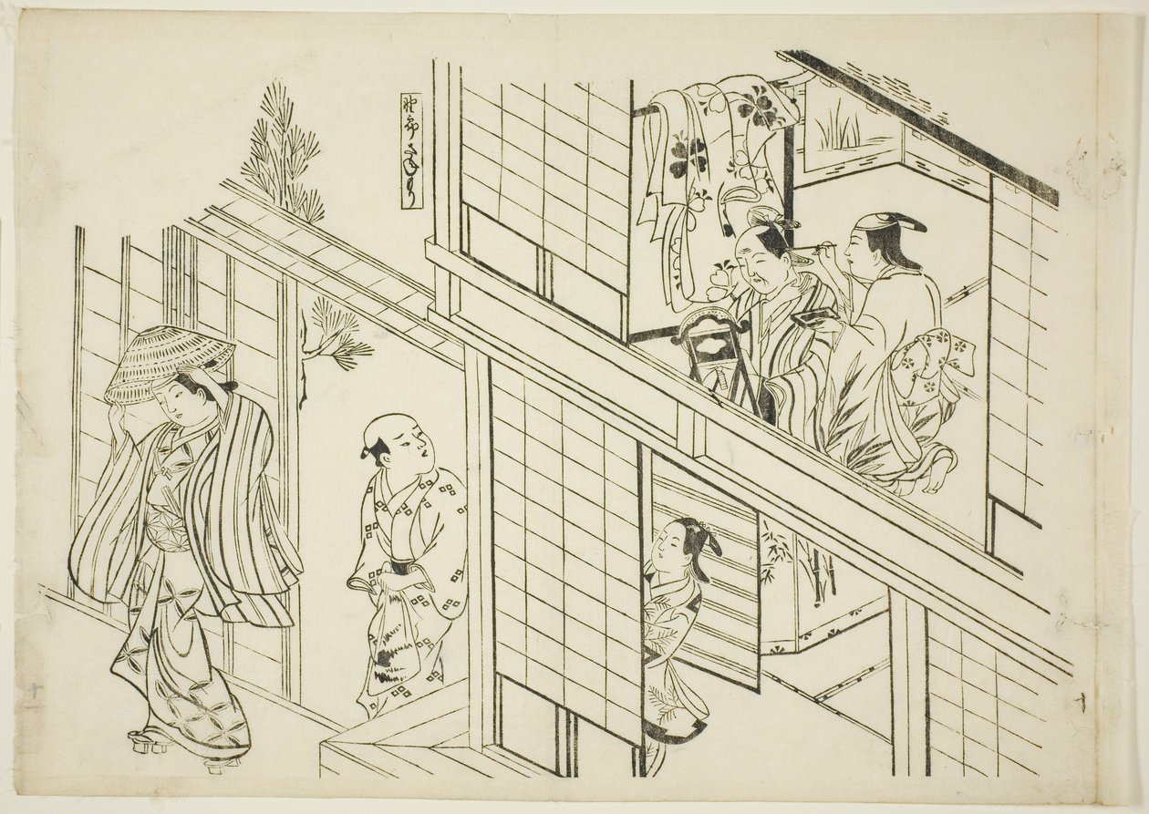 En ung Sanemori (Yaro Sanemori), nr. 10 fra en serie på 12 trykk som viser parodier på skuespill av Okumura Masanobu