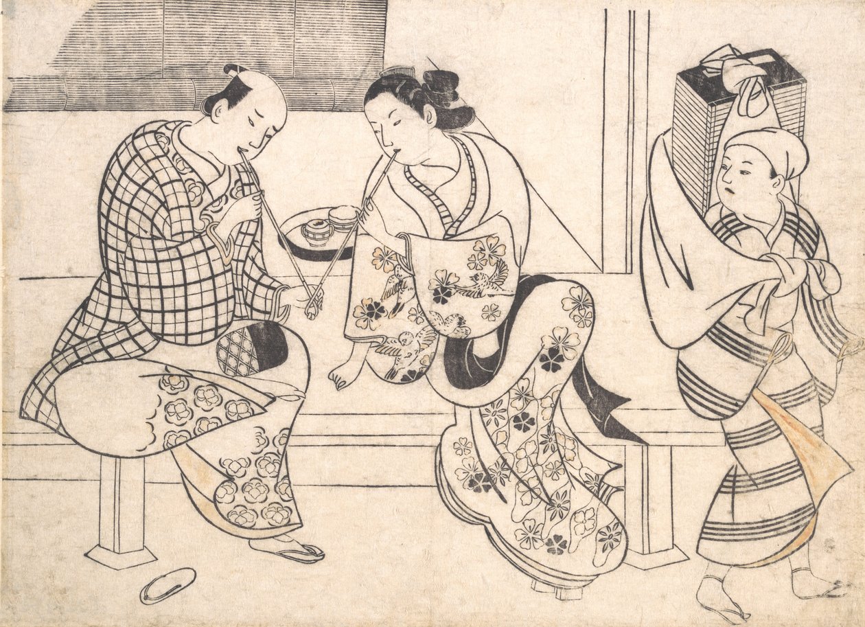 Amorøst par, tidlig på 1700-tallet., tidlig på 1700-tallet. av Okumura Masanobu