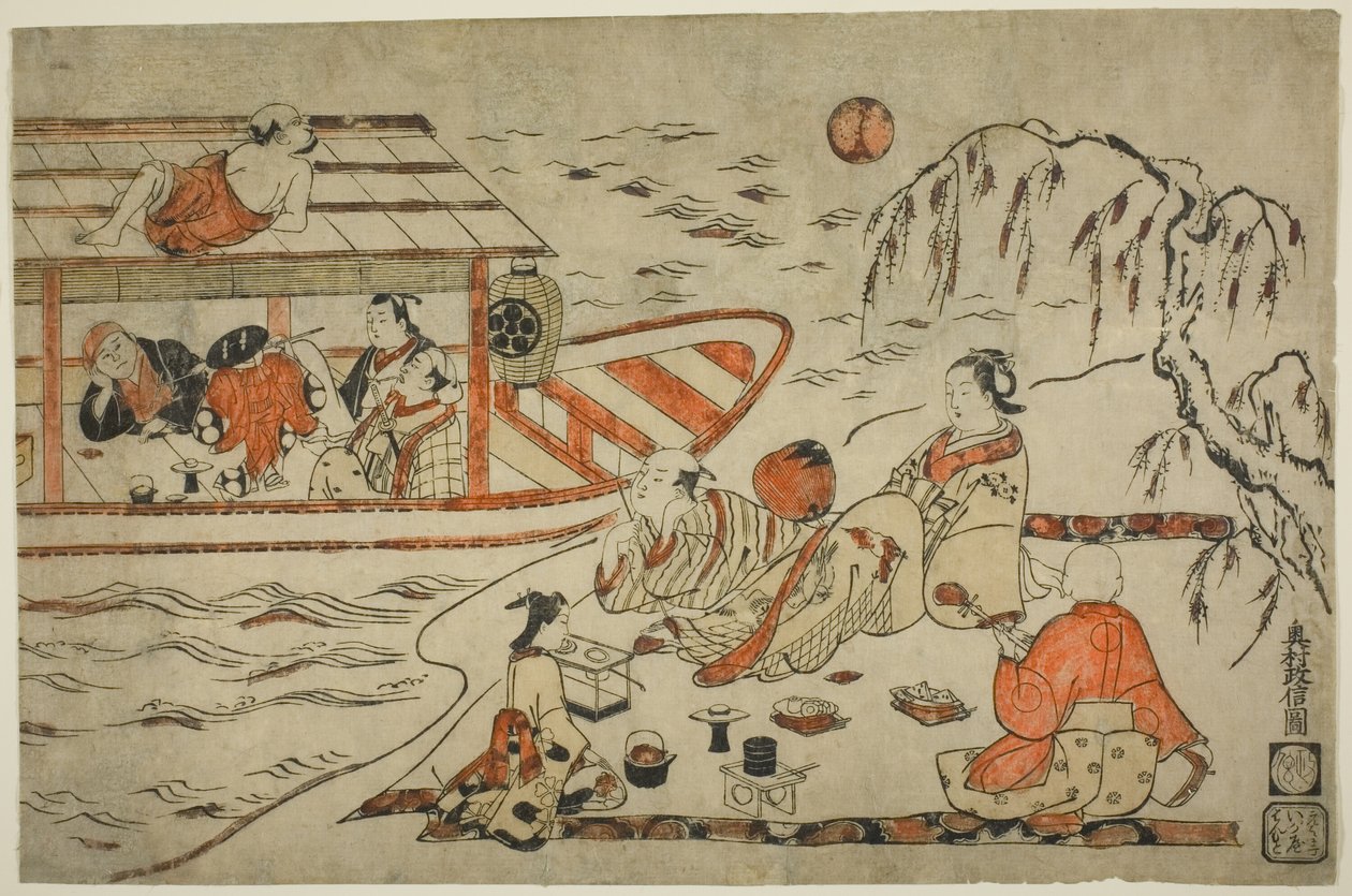 Avkjøling på en sommerkveld av Okumura Masanobu