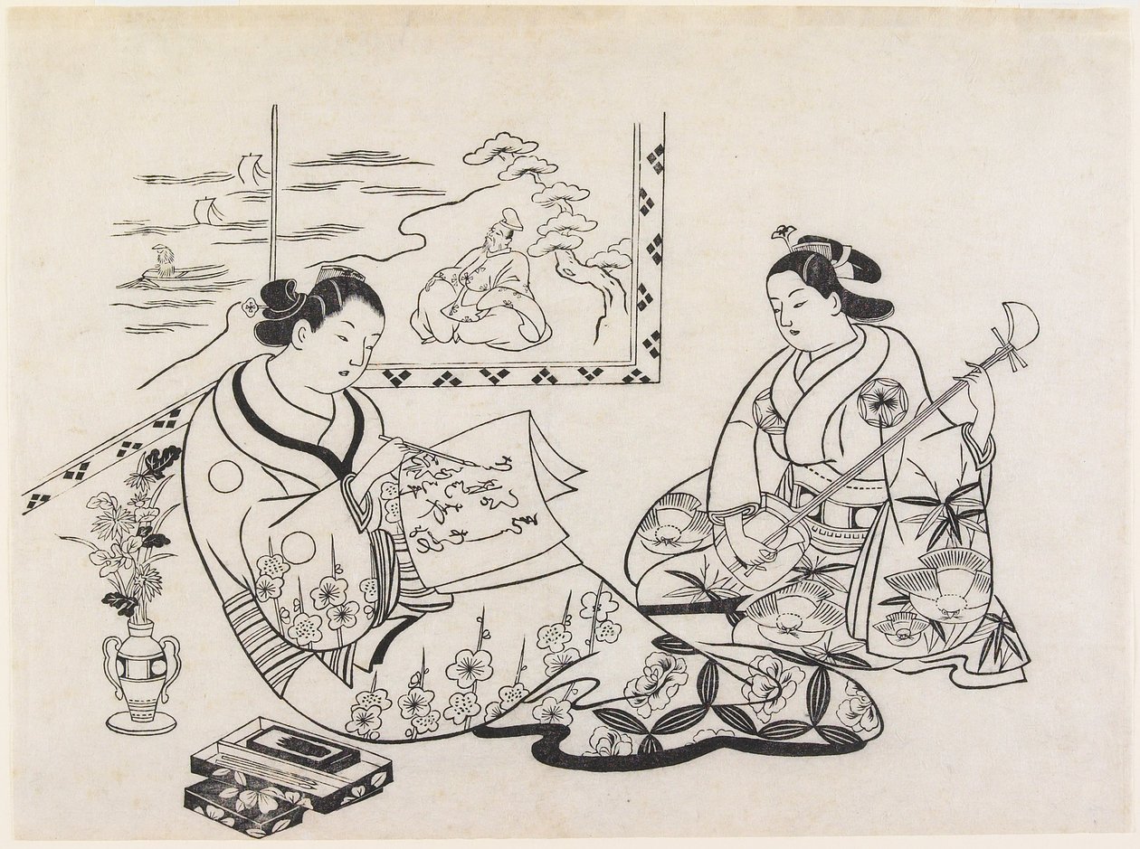 Mitate av Matsukaze og Murasame av Okumura Masanobu