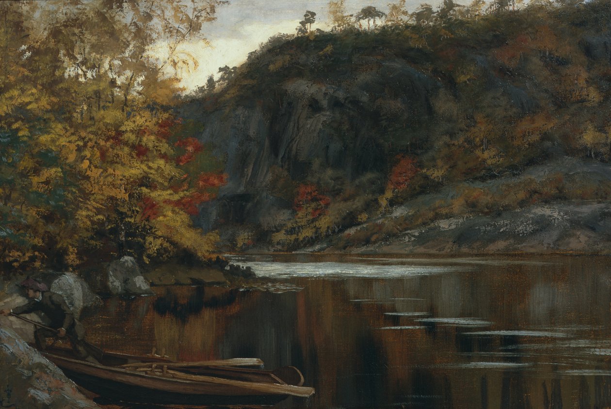 Holskaukilen Landscape (olje på lerret) av Olaf Isaachsen