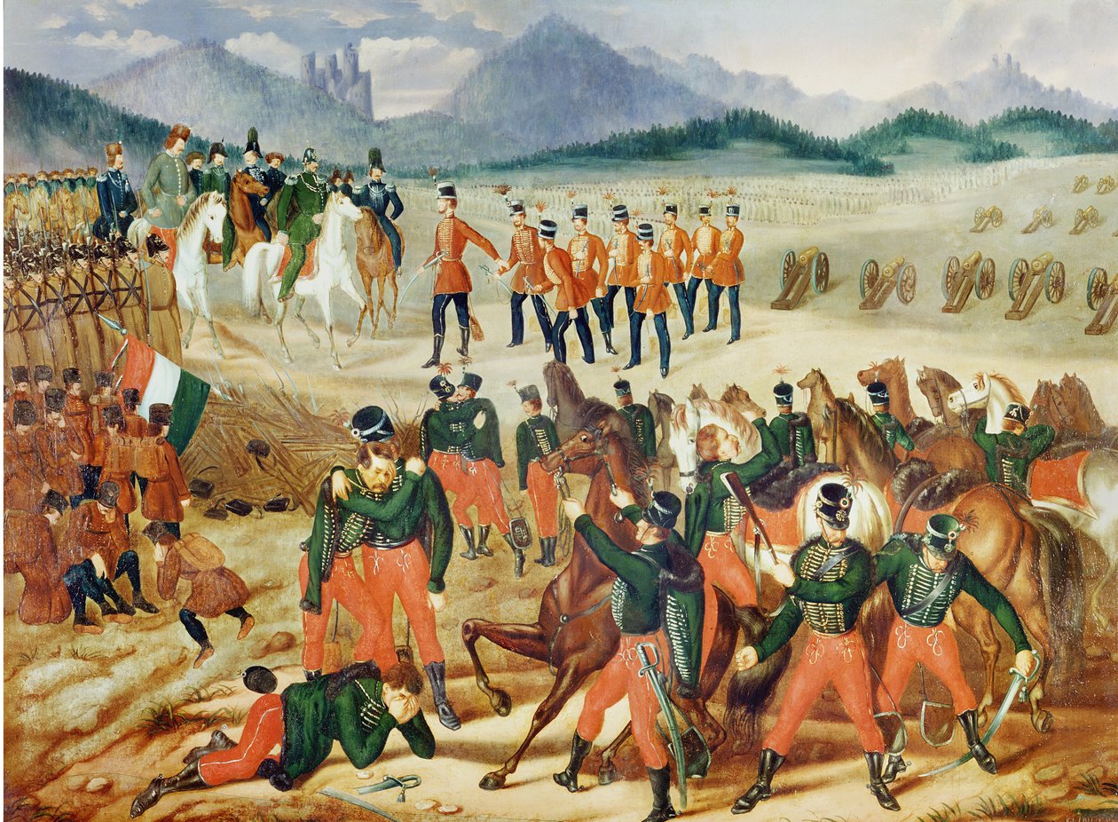Nederlaget til de ungarske opprørerne ved Vilgos 13. august 1849, 1850 av Olajfestmenye Klinovszki