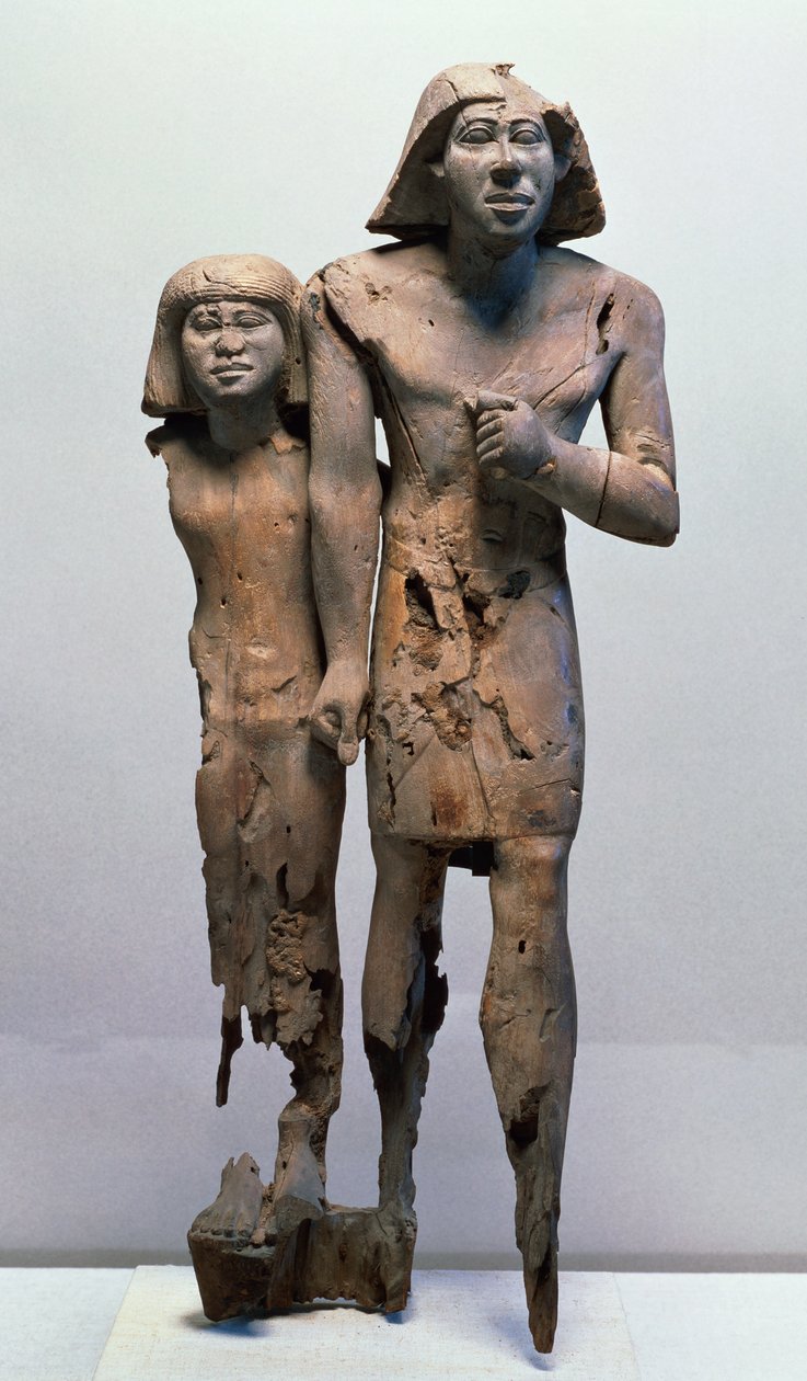 Anonymt par kjent som Memphis-paret (akasietre) (se også 154095) av Old Kingdom Egyptian