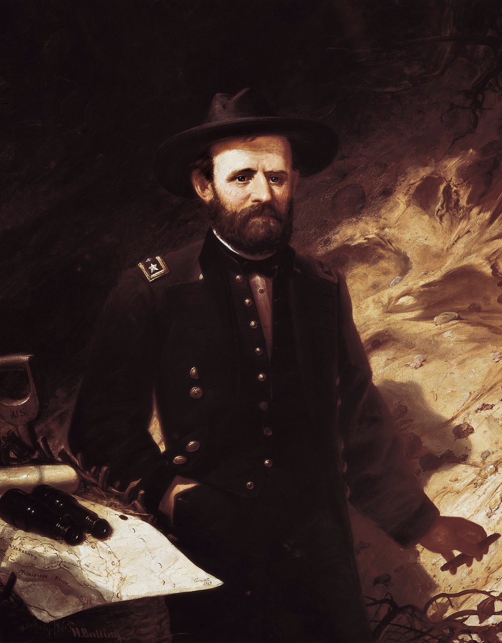 Portrett av Ulysses Simpson Grant av Ole Peter Hansen Balling