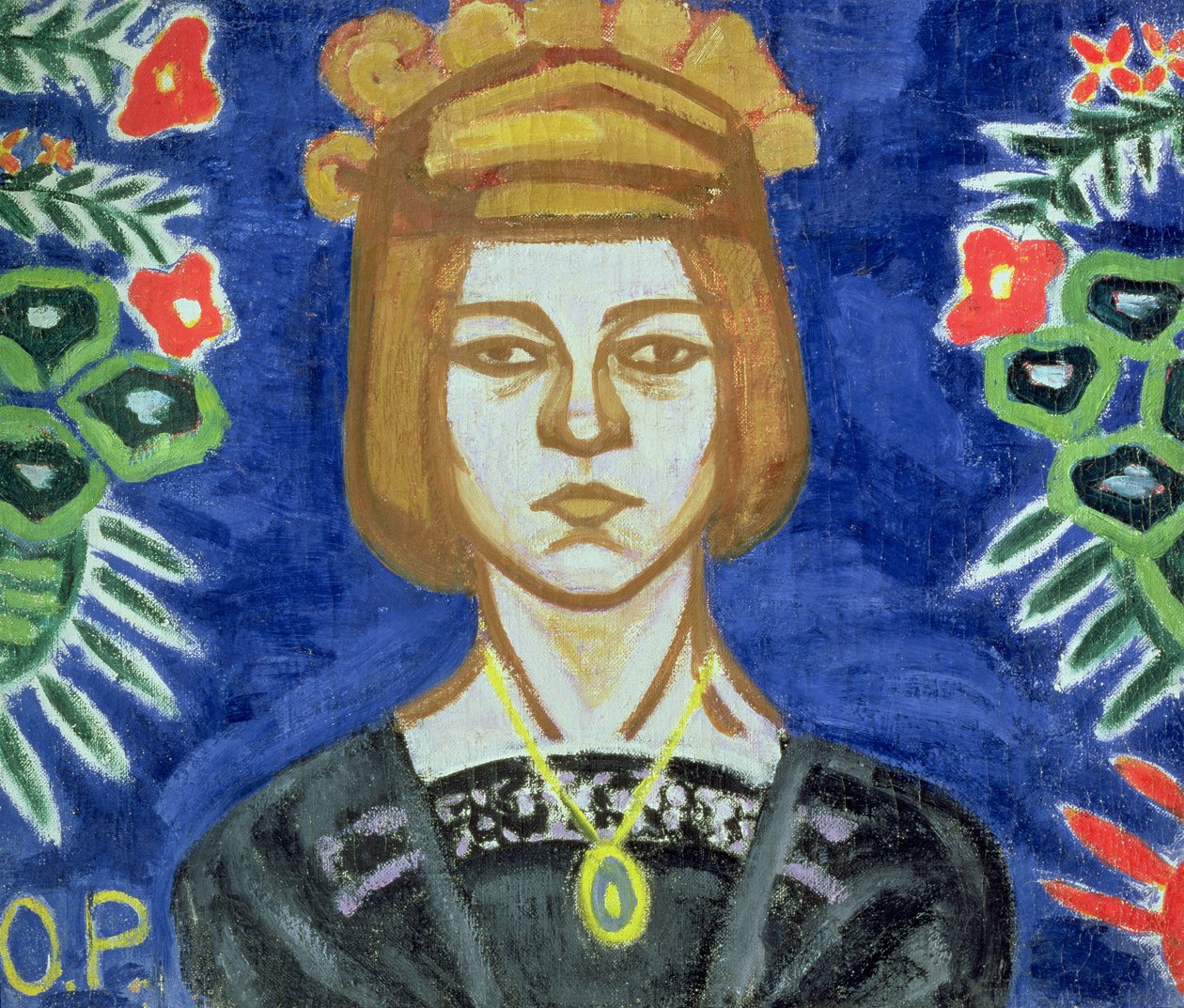 Selvportrett, 1912-15 av Olga Rozanova