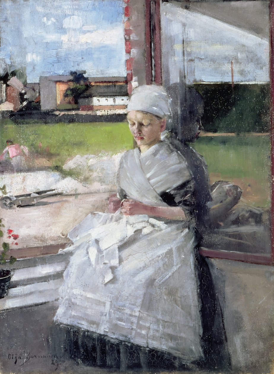 Breton Girl, 1889 olje på lerret av Olga Boznanska
