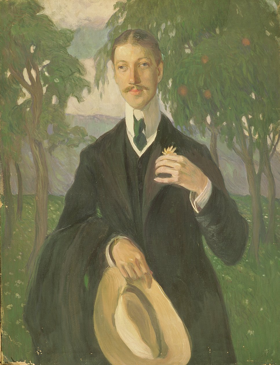 Portrett av Nikolay Gumilyev (1886-1921) 1909 (olje på lerret) av Olga Lyudvigovna Della Vos Kardovskaya