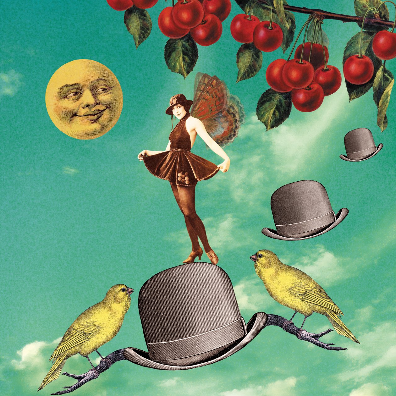 Flapper, 2014, (digital collage) av Olga Snell