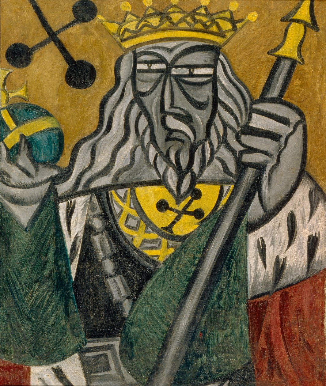 Kongen av klubbene, 1915 av Olga Rozanova