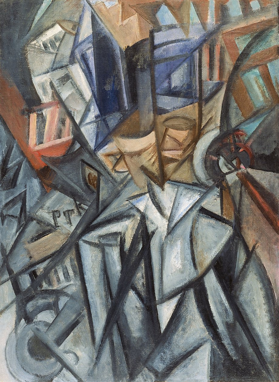 Man on the Street Analysis of Volumes, 1913 av Olga Rozanova