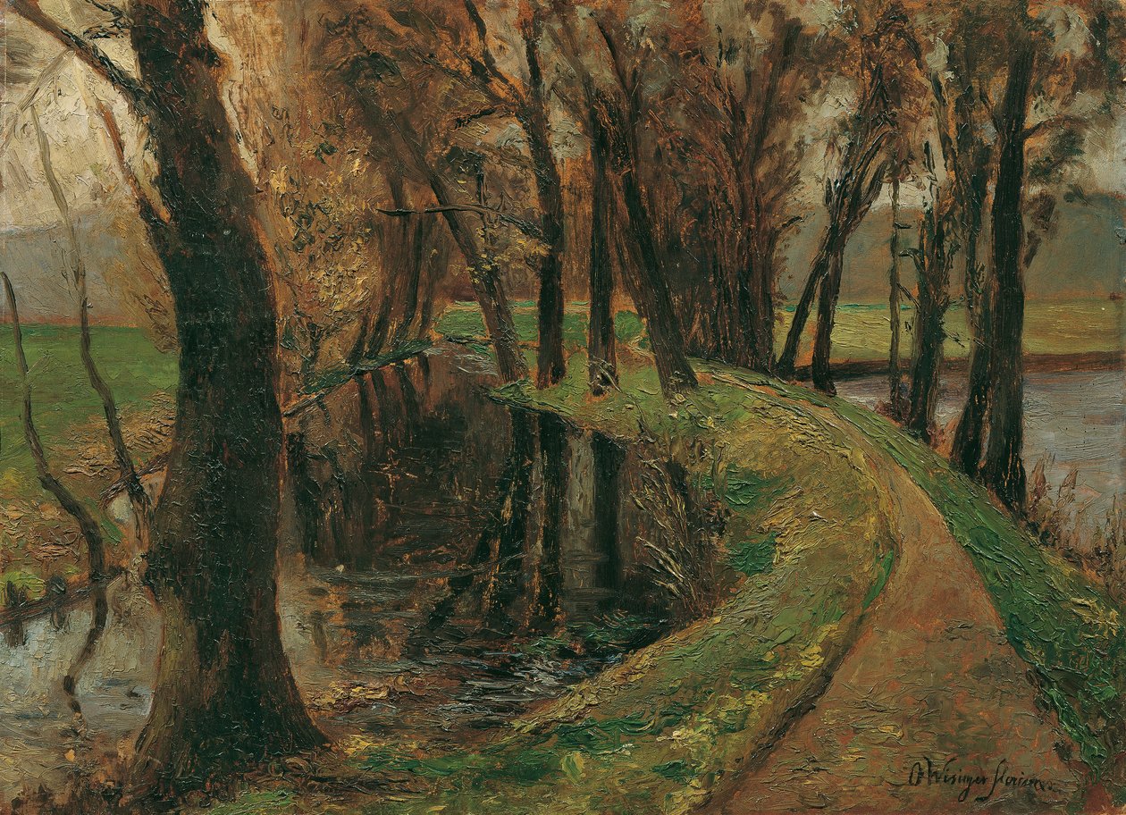 Avenue ved dammen av Olga Wisinger Florian