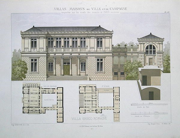 Villa Greco Romaine, gravert av Walter, plate 49 fra 