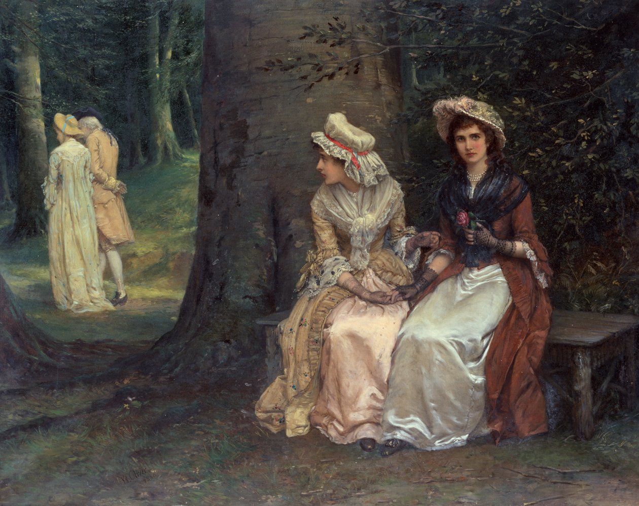 Unrequited Love, A Scene from Much Ado about Nothing (olje på lerret) av Oliver William Williams