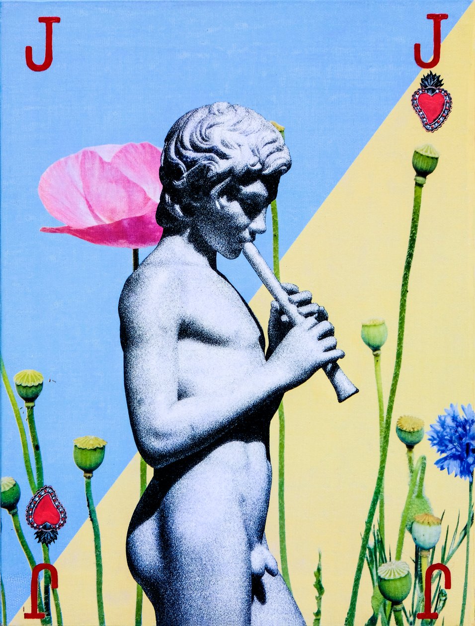 Fante, 2019 (blandet teknikk på lerret) av Olivia Gozzano