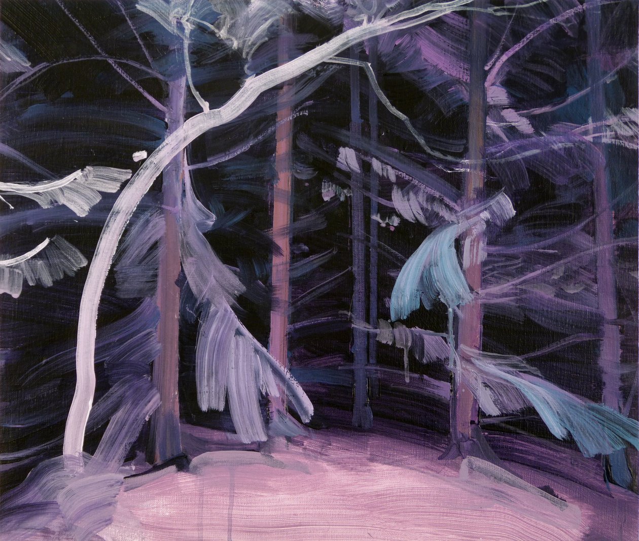 Schwarzwald 2,2017 (akryl på lerret) av Olivier Morel