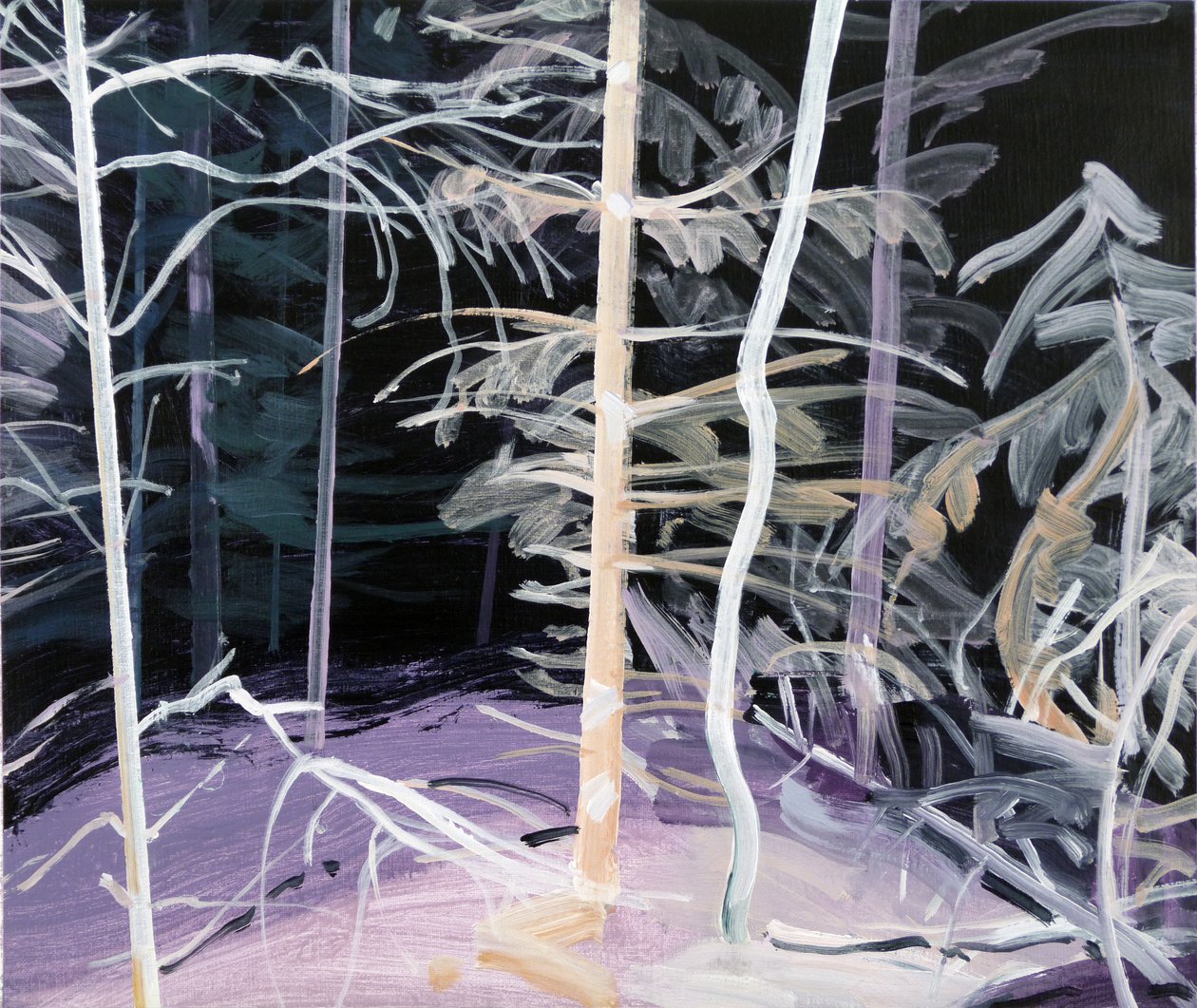 Schwarzwald 3,2017 (akryl på lerret) av Olivier Morel