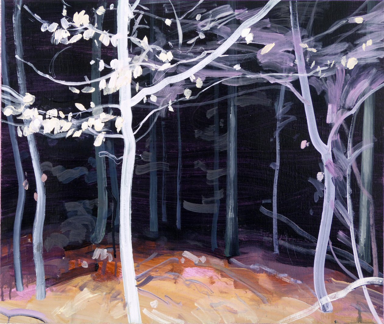 Schwarzwald 4,2017 (akryl på lerret) av Olivier Morel