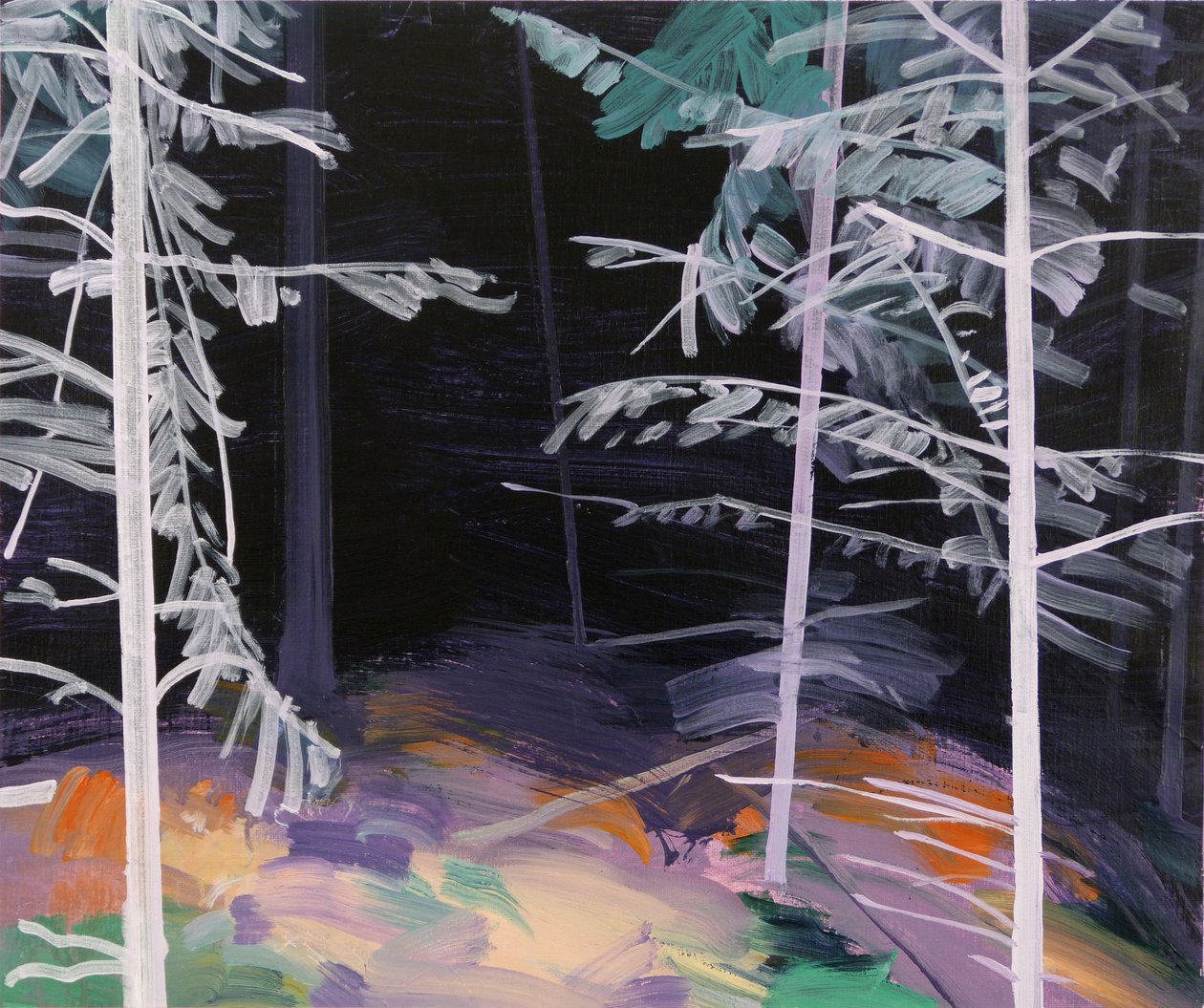 Schwarzwald 5,2017 (akryl på lerret) av Olivier Morel