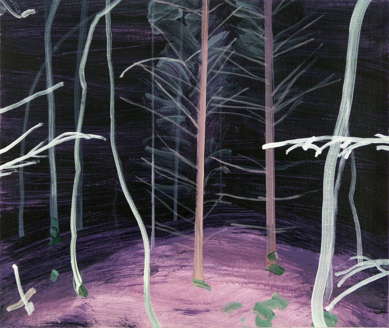 Schwarzwald 6,2017 (akryl på lerret) av Olivier Morel