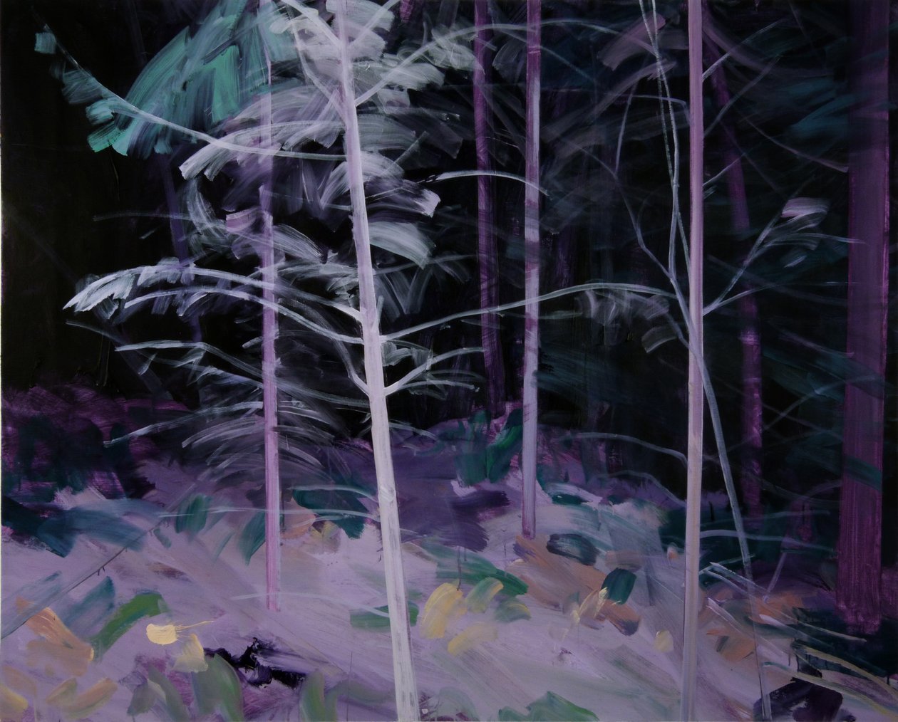 Black forest 8 ,2019 (akryl på lerret) av Olivier Morel