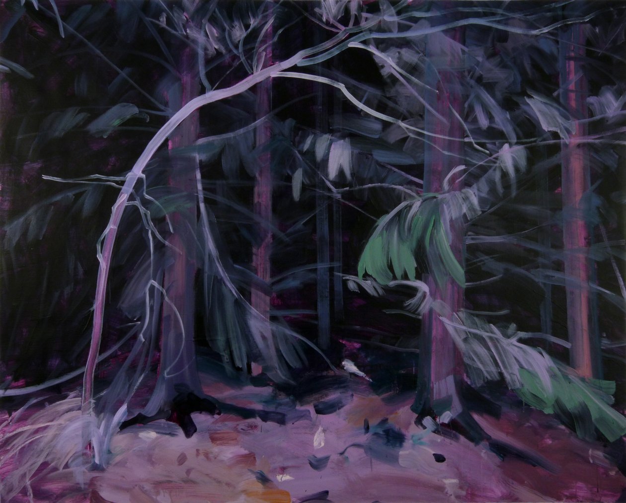 Black forest 9 ,2019 (akryl på lerret) av Olivier Morel