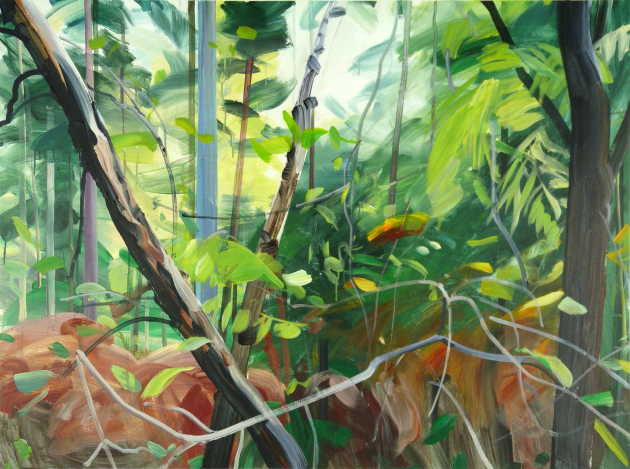 Forest 10,2015 (akryl på lerret) av Olivier Morel