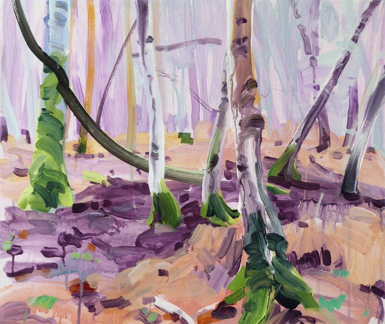Forest 14,2017 (akryl på lerret) av Olivier Morel