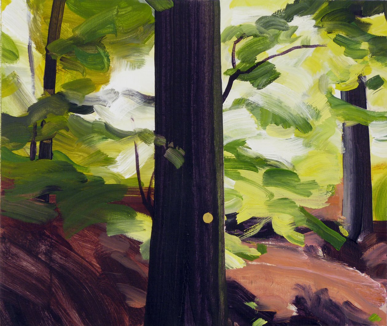 Forest 19,2017 (akryl på lerret) av Olivier Morel
