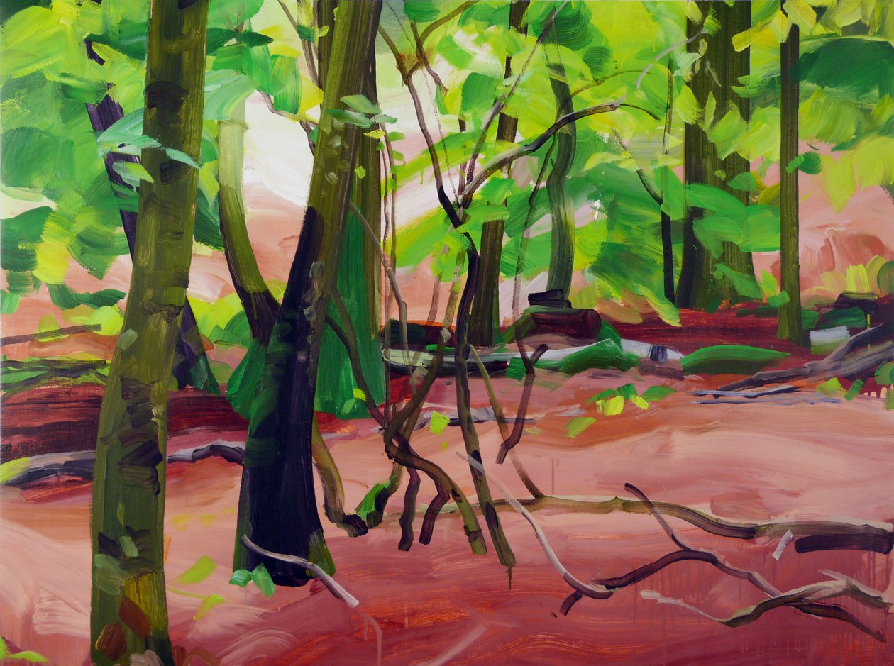 Forest 20,2017 (akryl på lerret) av Olivier Morel