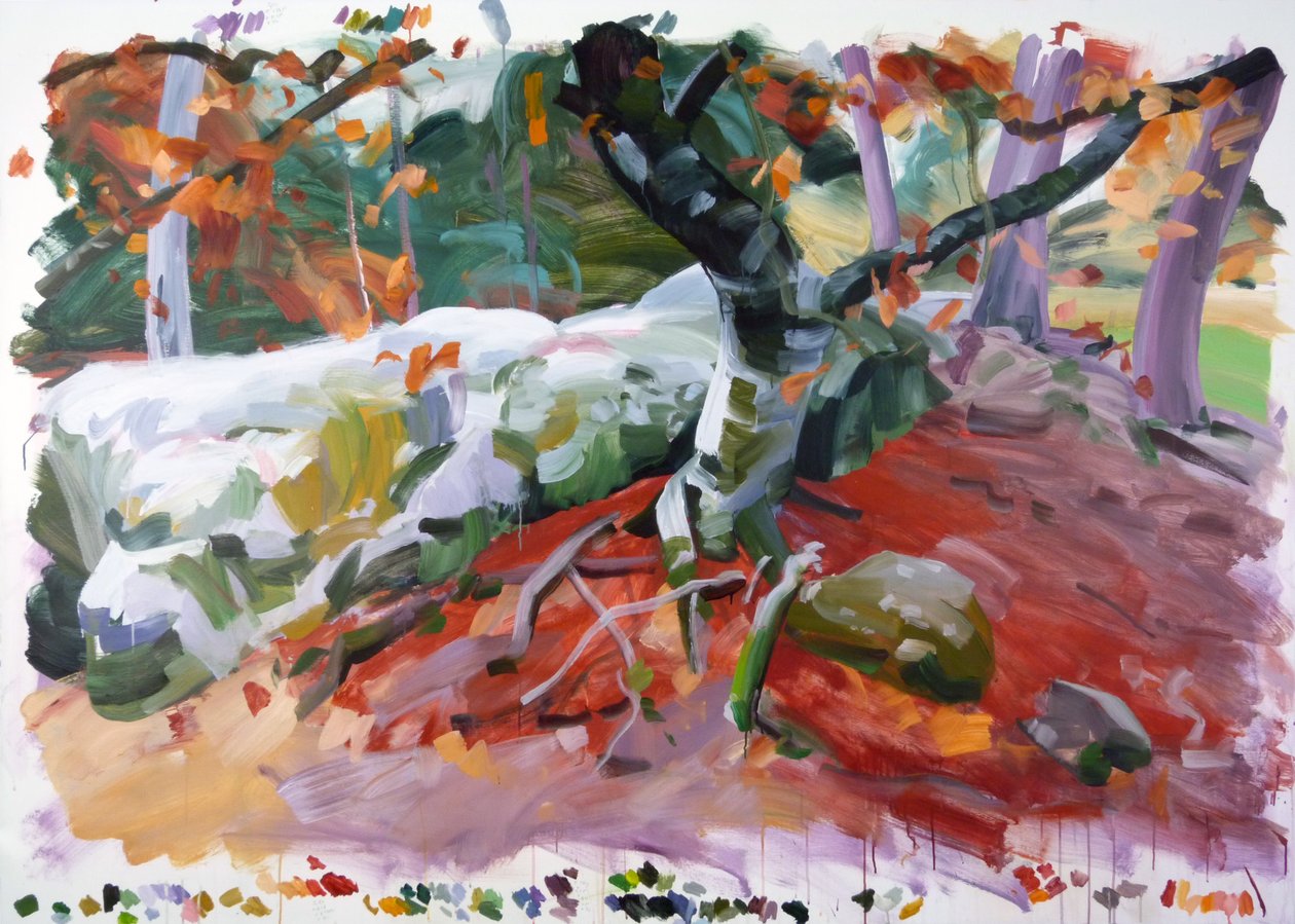 Forest 36,2018 (akryl på lerret) av Olivier Morel