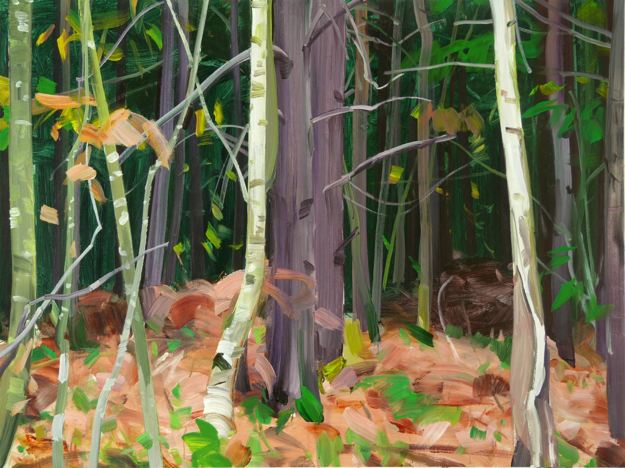 Forest 7,2015 (akryl på lerret) av Olivier Morel