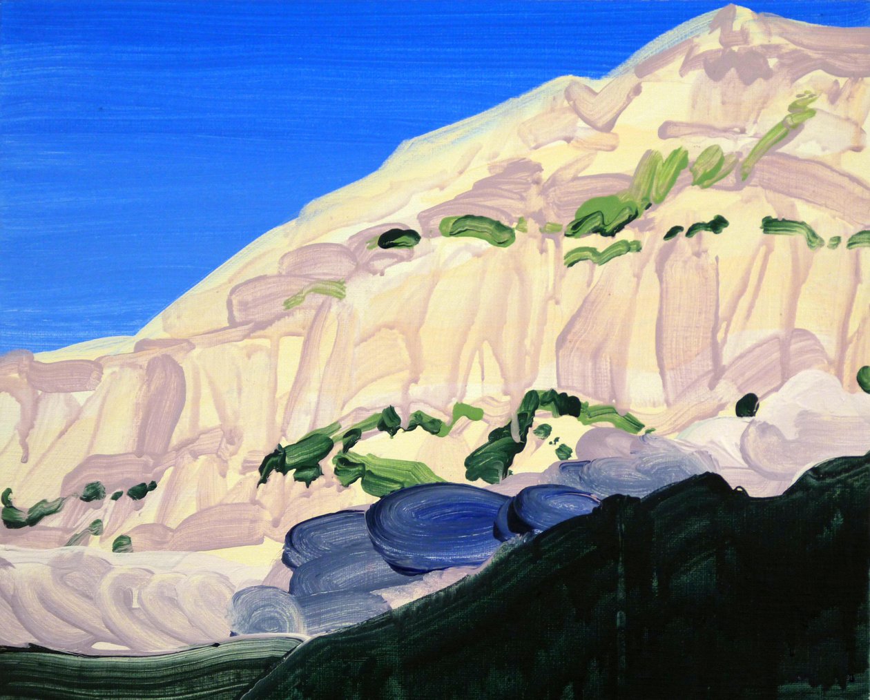 Leukerbad 13, 2012 (akryl på lerret) av Olivier Morel