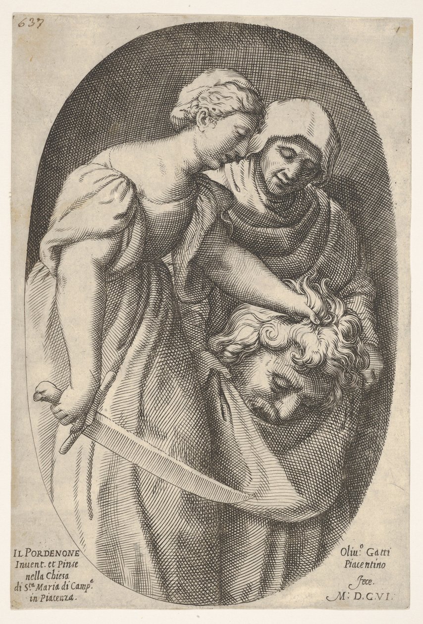 Judith with the head of Holofernes in her left hand and a sword in her right hand, accompa..., 1606.    1159860   no       norwegian Successfully Translated  Original: Kai Khusrau Defeats the Army of Makran, Folio 376v from the Shahnama Book of..., ca. 152 av Oliviero Gatti