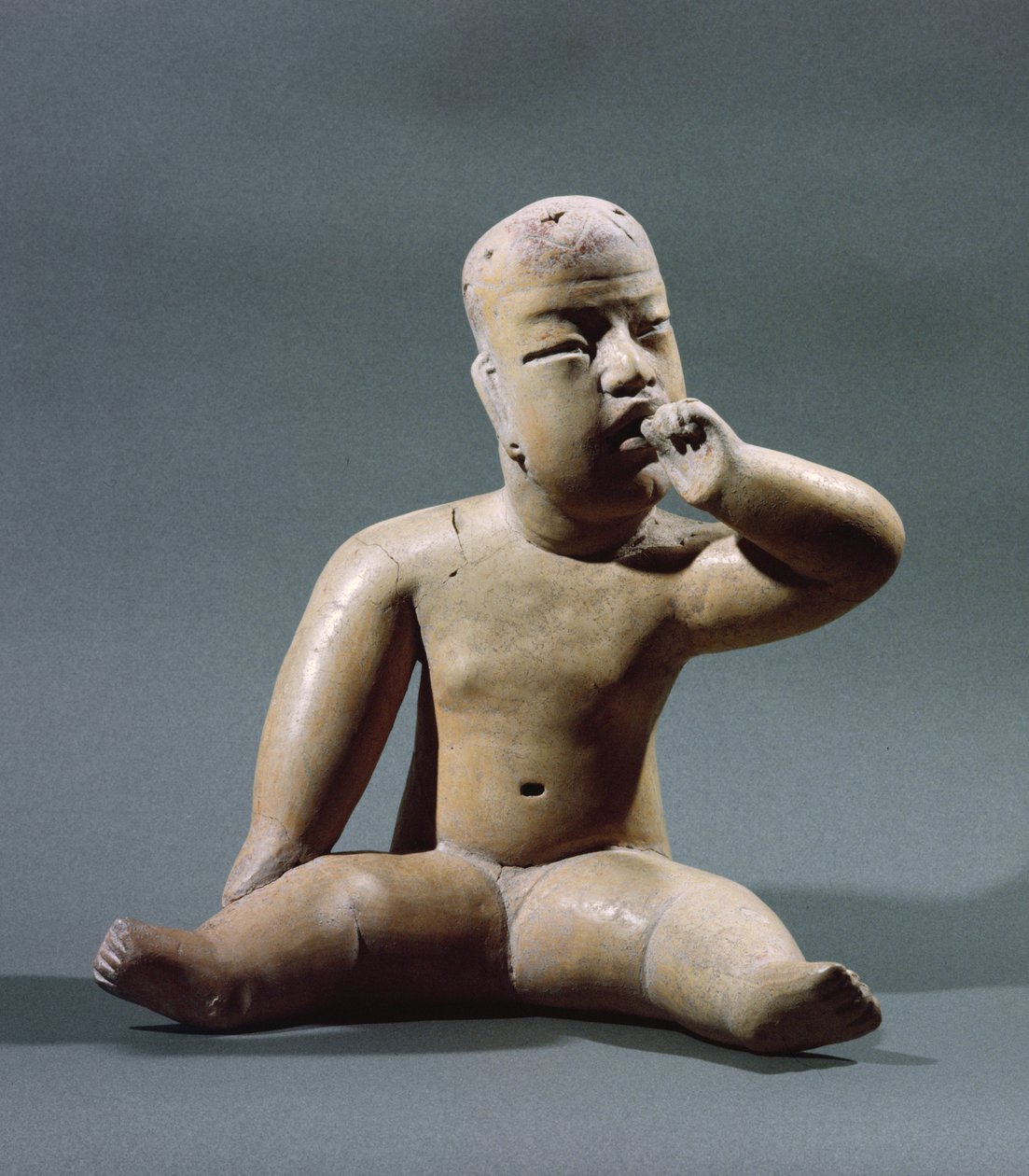 Babyfigurstatuett (keramikk) av Olmec