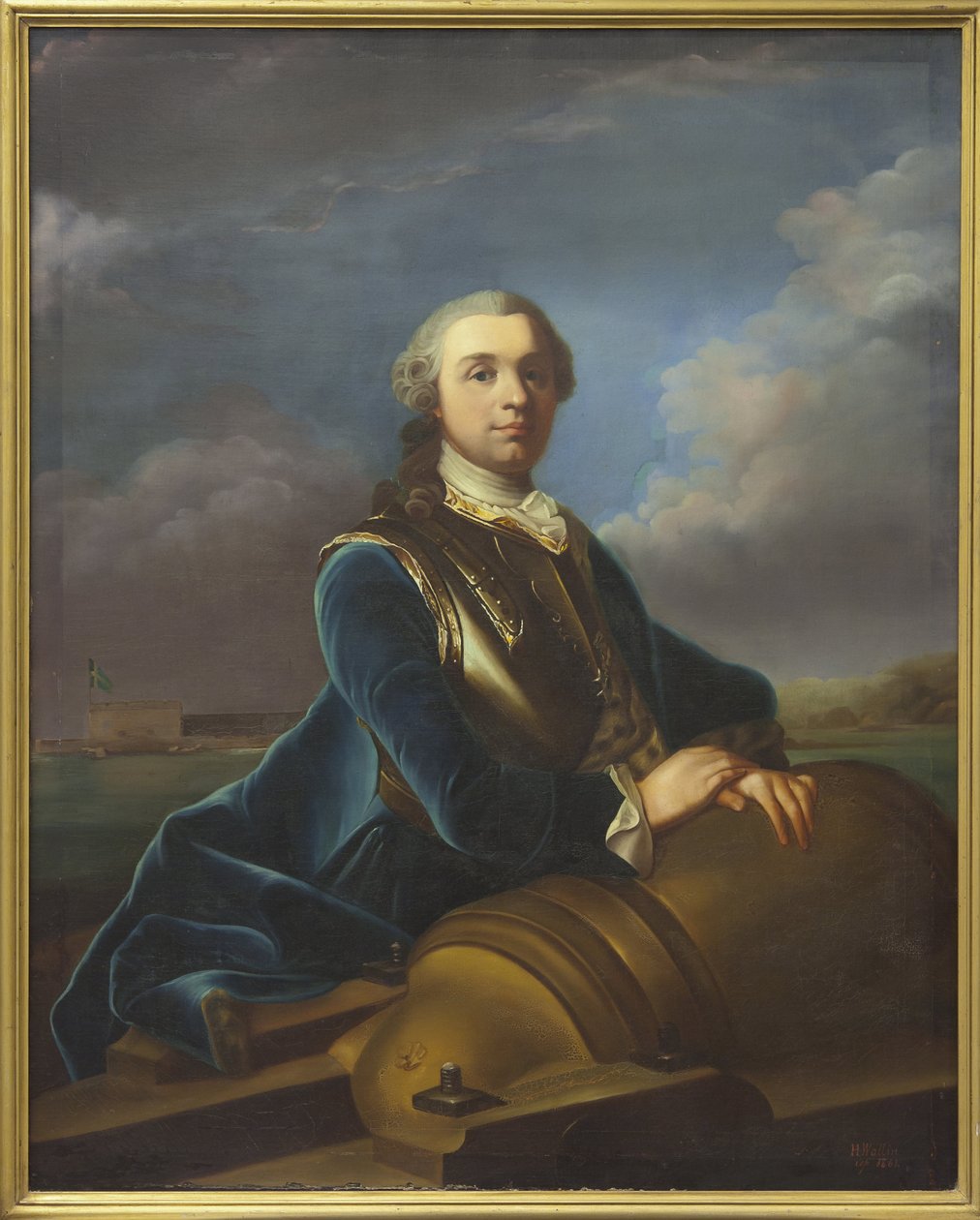 Comte Augustin Ehrensvärd, officier et architecte militaire suedois - Portrett av Augustin Ehrensvaerd (1710-1772), av Arenius, Olof (1700-1766). Olje på lerret. Mål: 138x112 cm. Nationalmuseum Stockholm av Olof Arenius