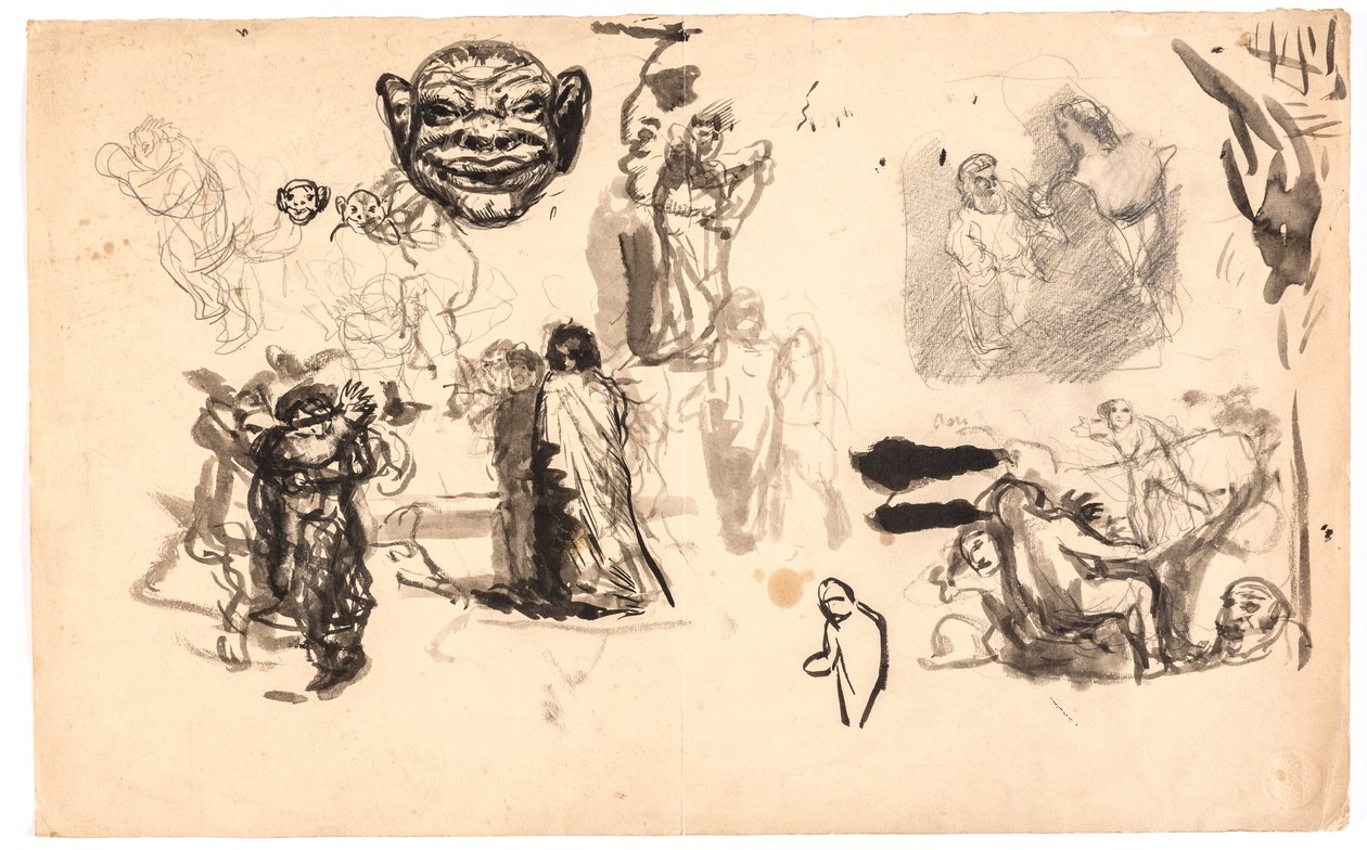 Figur- og komposisjonsstudier av Oluf Hartmann