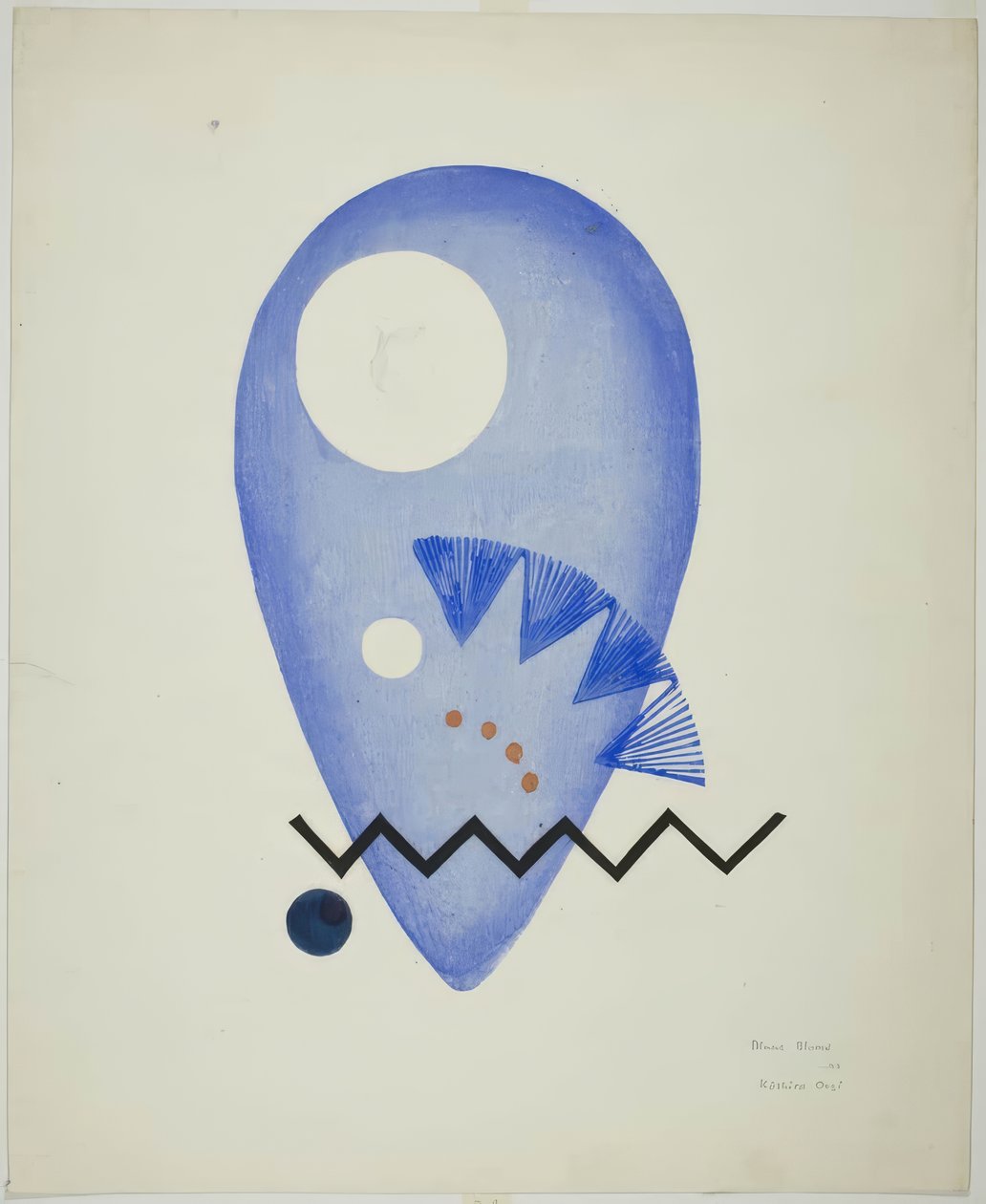 Blå blomst (Blaue Blume) av Onchi Kôshirô