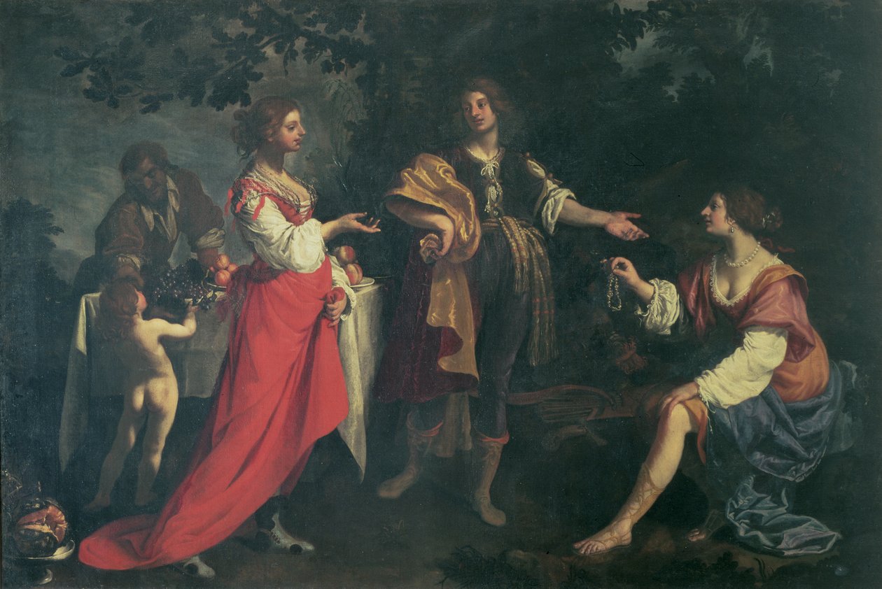 Angelica and the Moor, Medoro, 1634 av Orazio Fidani