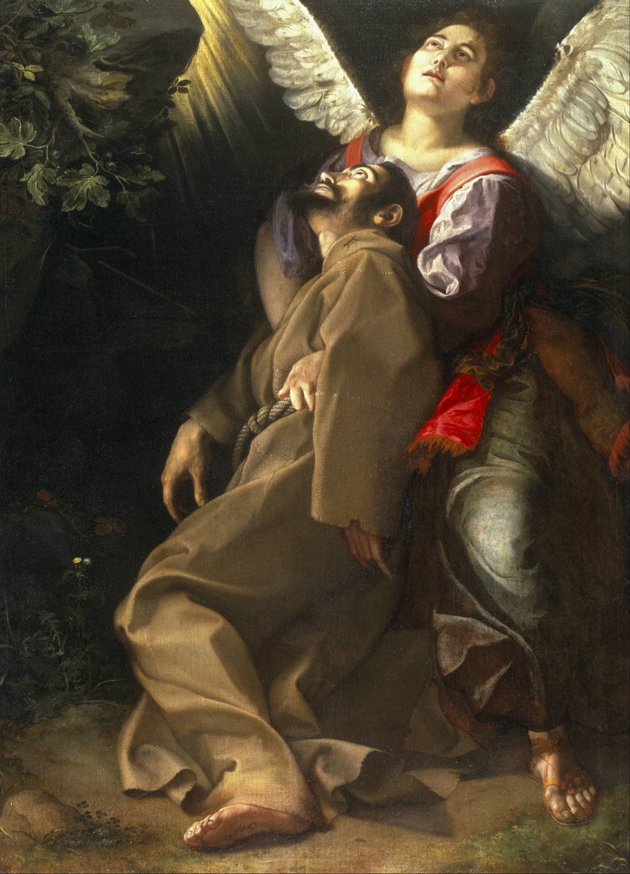 Stigmatisering av Saint Francis av Orazio Gentileschi