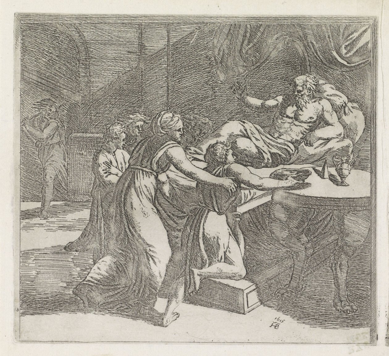 Isak velsigner Jakob Malerier i Raphaels Loggia (serietittel) av Orazio Borgianni
