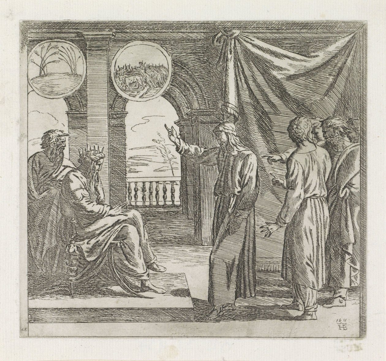Josef tolker faraos drømmer Malerier i Raphaels Loggia (serietittel) av Orazio Borgianni