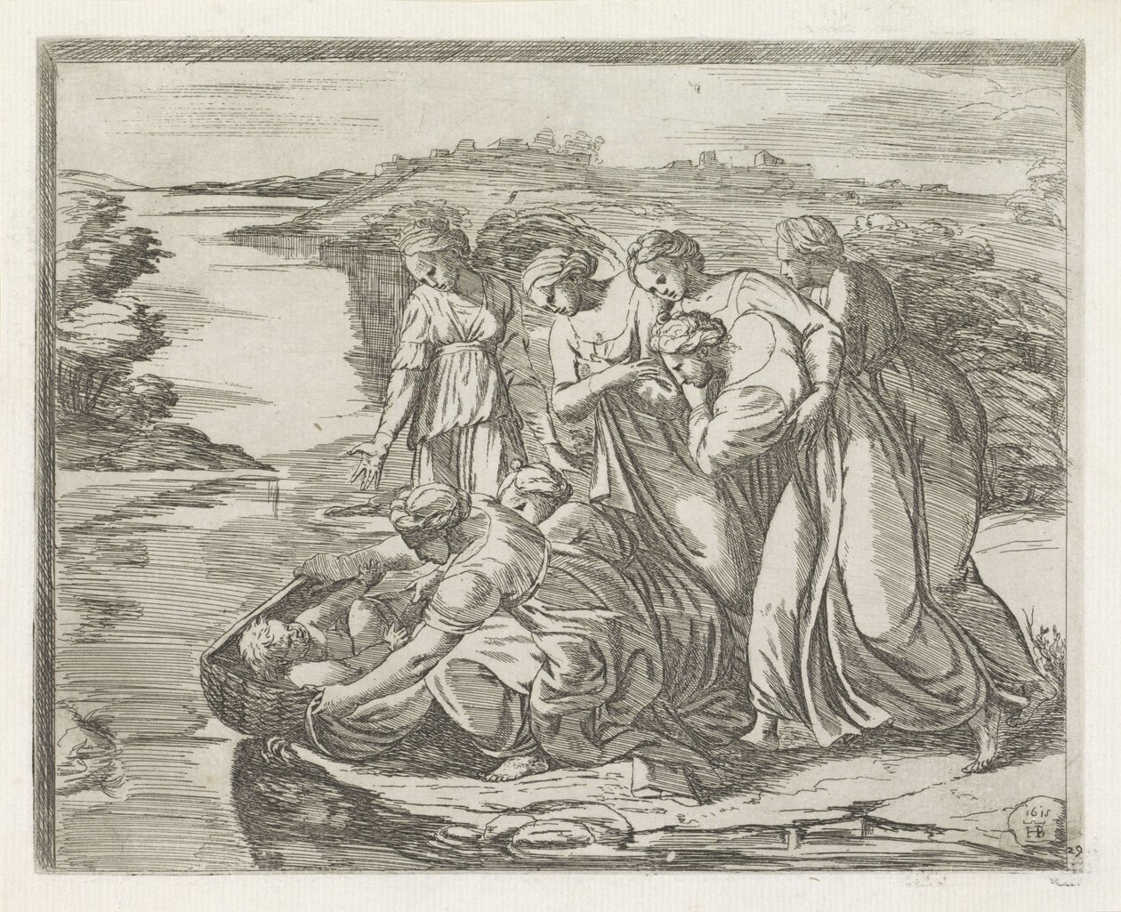 Moses er funnet Malerier i Raphaels Loggia (serietittel) av Orazio Borgianni