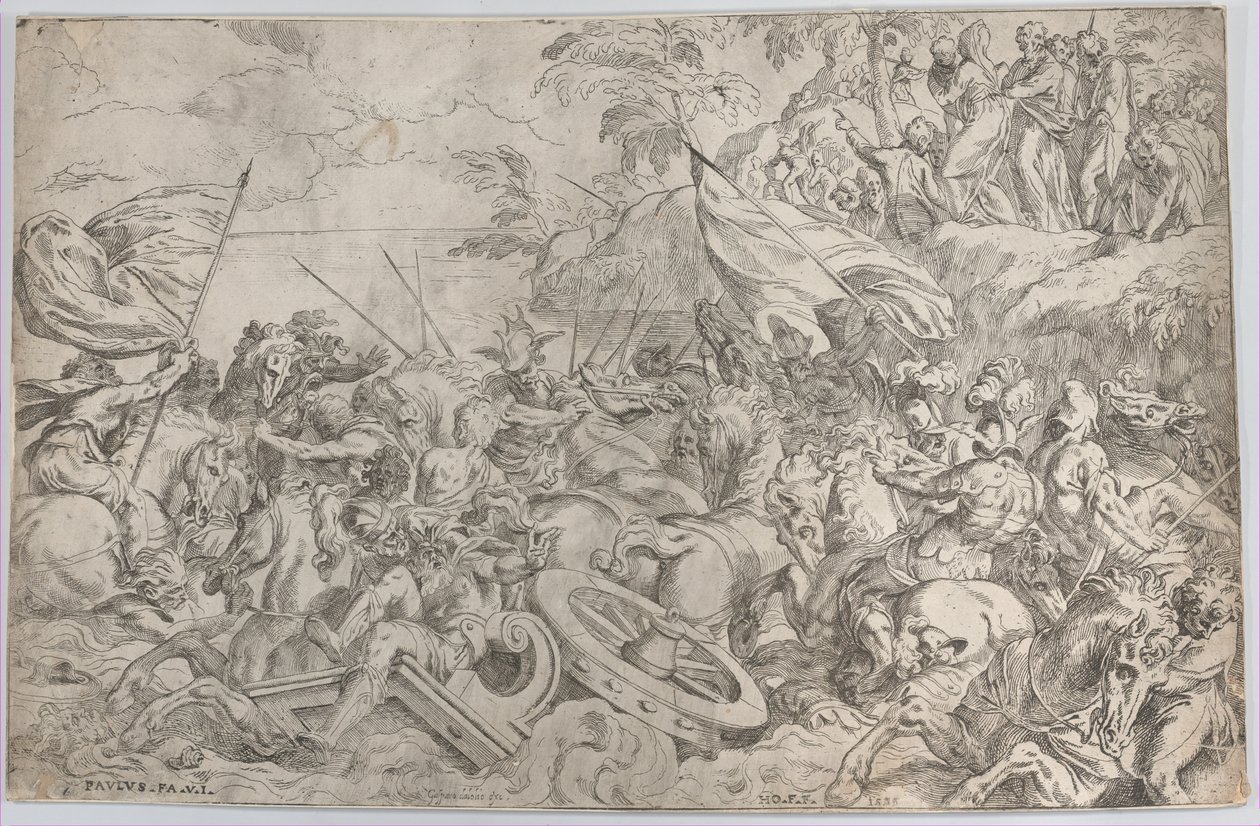Krysset av Rødehavet, 1583., 1583. av Orazio Farinati