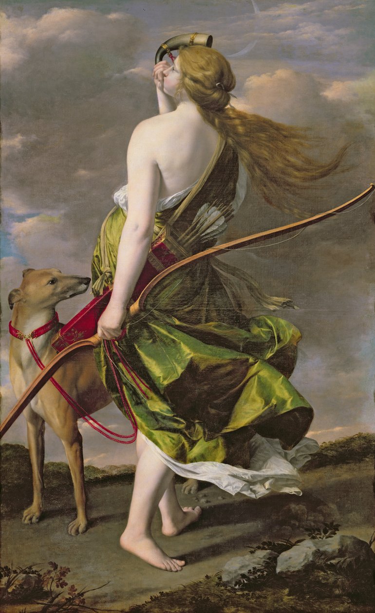 Jegeren Diana, ca. 1624-25 av Orazio Gentileschi