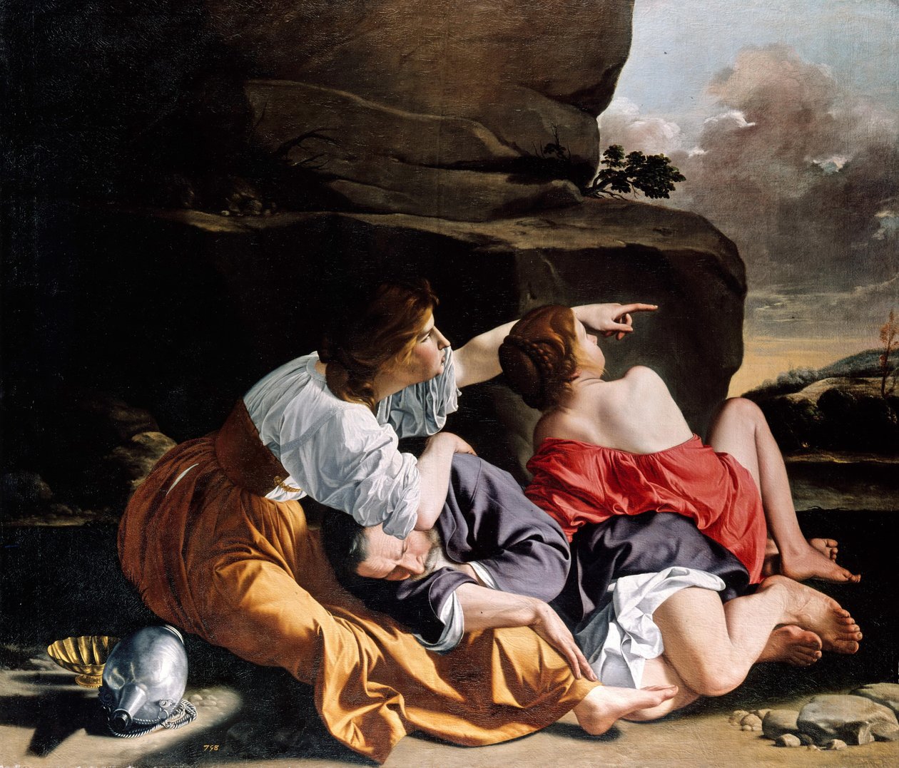 Lot og døtrene hans av Orazio Gentileschi