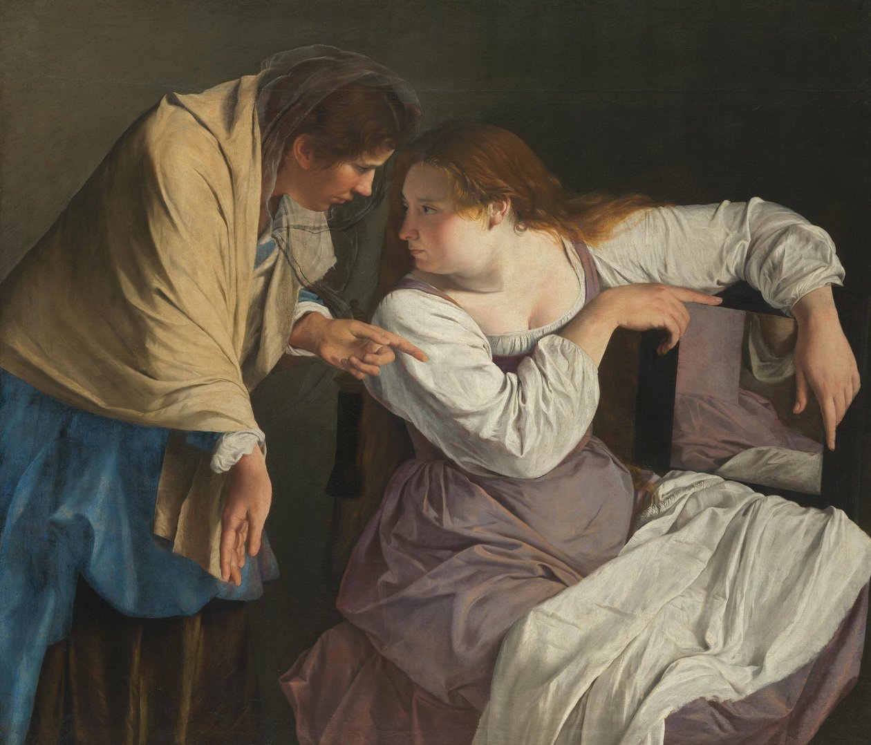 Marta irettesetter sin søster Maria av Orazio Gentileschi