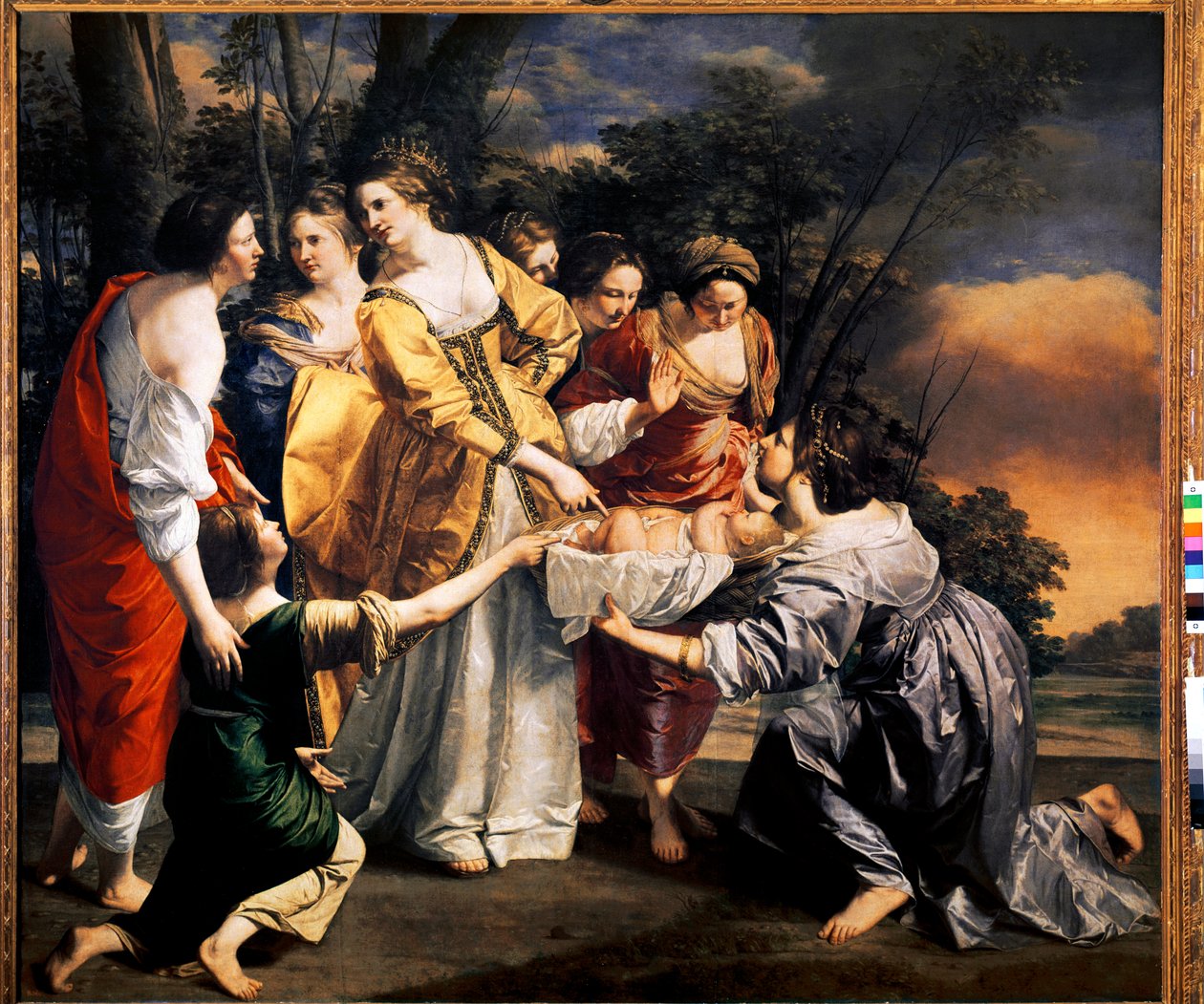 Moses redder Nilens vann (olje på lerret av Orazio Gentileschi
